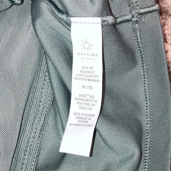 OFFLINE By Aerie Real Me Recharge Least Support Green Sports Bra Size XL - Picture 4 of 4
